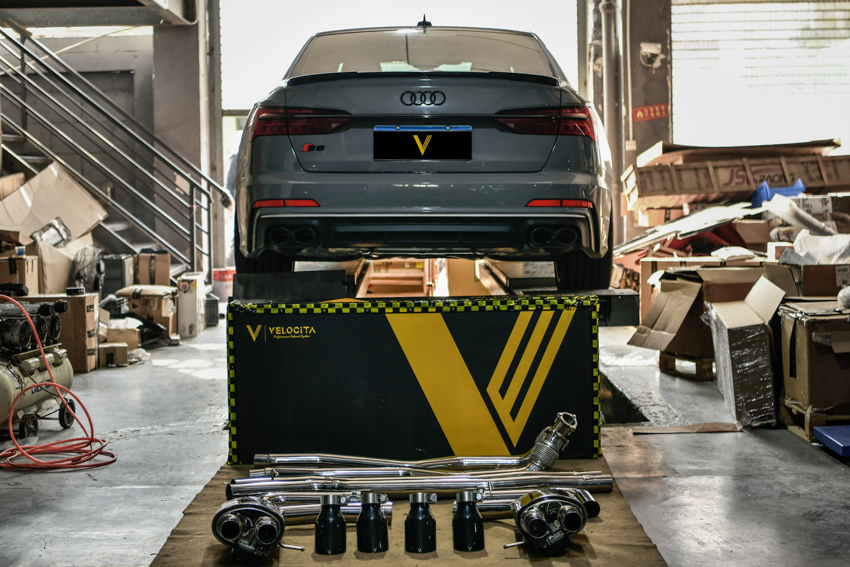 奥迪a6l 3.0t 改装 velocita-ve排气系统